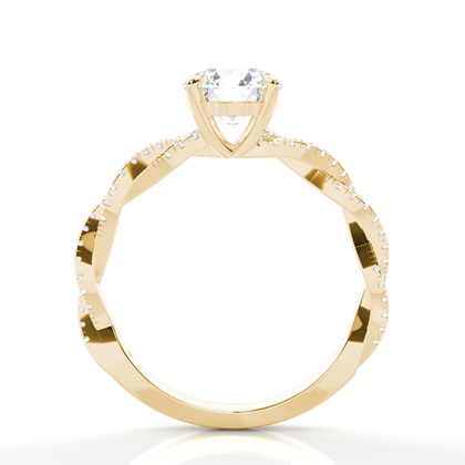Yellow Gold Side Stone Diamond Rings