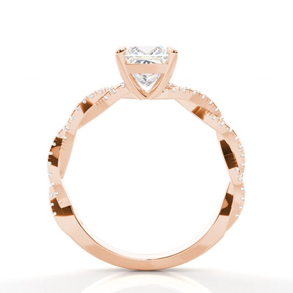 Rose Gold Side Stone Diamond Rings