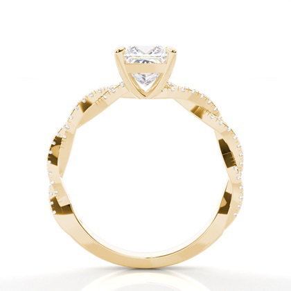 Yellow Gold Side Stone Diamond Rings