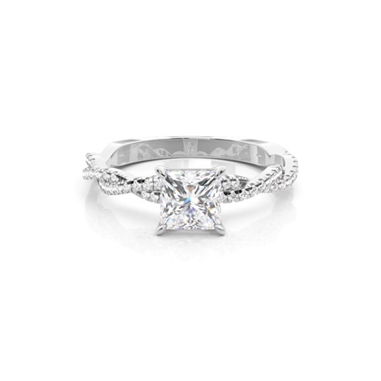 Silver Diamond Engagement Rings