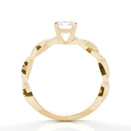 Yellow Gold Side Stone Diamond Rings