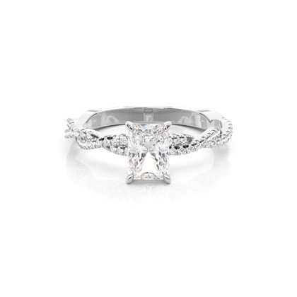 Silver Diamond Engagement Rings