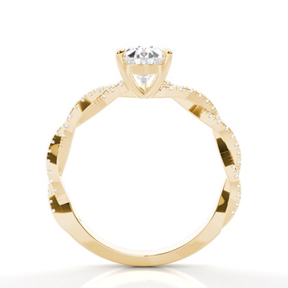 4 Prong Setting Side Stone Diamond Engagement Ring