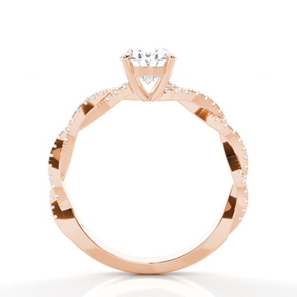 Rose Gold Side Stone Diamond Rings