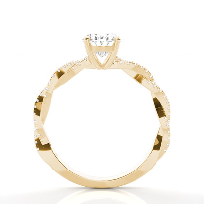 Yellow Gold Side Stone Diamond Rings