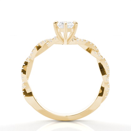 4 Prong Setting Side Stone Diamond Engagement Ring