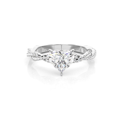 Silver Diamond Engagement Rings