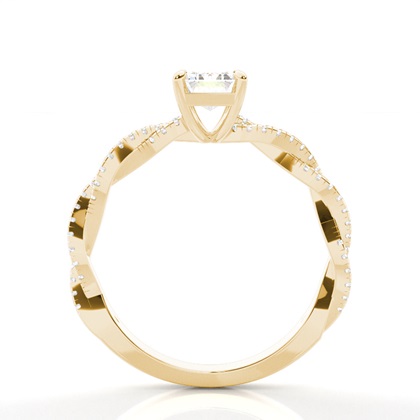Yellow Gold Side Stone Diamond Rings