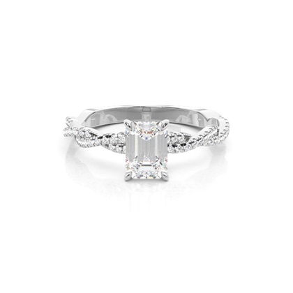 Silver Diamond Engagement Rings