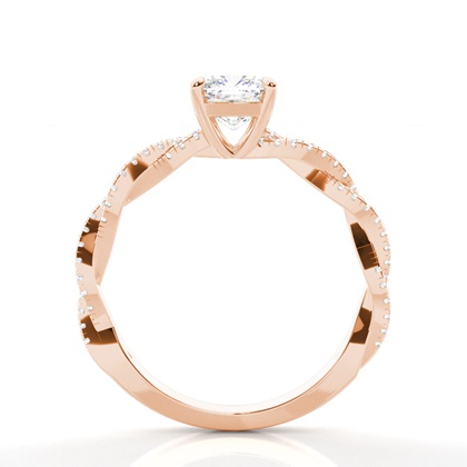 Rose Gold Side Stone Diamond Rings