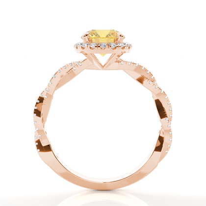 Gelber Diamant Halo Verlobungsring