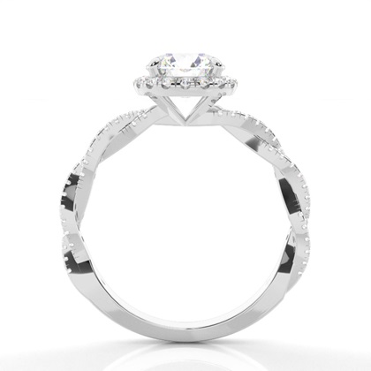 Brilliant Platin Halo Verlobungsringe