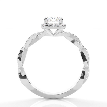 2.00 Carat Platin Verdrehte Verlobungsringe