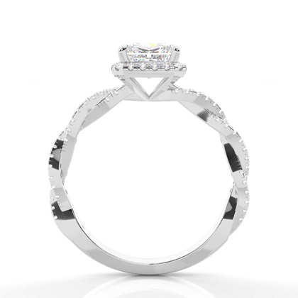 2.00 Carat Platin Halo Verlobungsringe