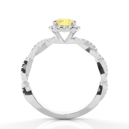 Gelber Diamant Halo Verlobungsring