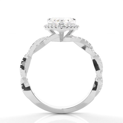 2.00 Carat Platin Halo Verlobungsringe