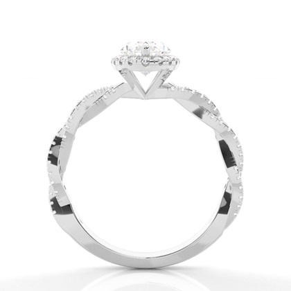 Marquise Platinum Halo Engagement Rings
