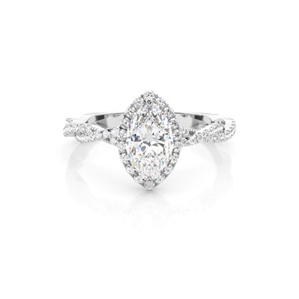 Marquise Halo Diamond Engagement Rings