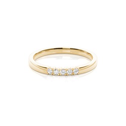 Diamont Studded Five Stone Damen Ehering
