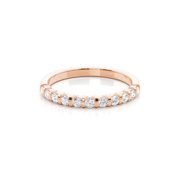 Diamonds Studded Half Eternity Wedding Band