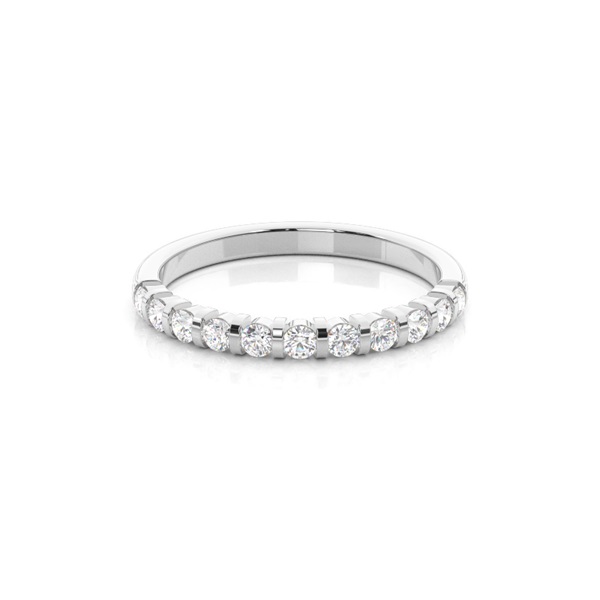 Diamonds Studded Half Eternity Wedding Band