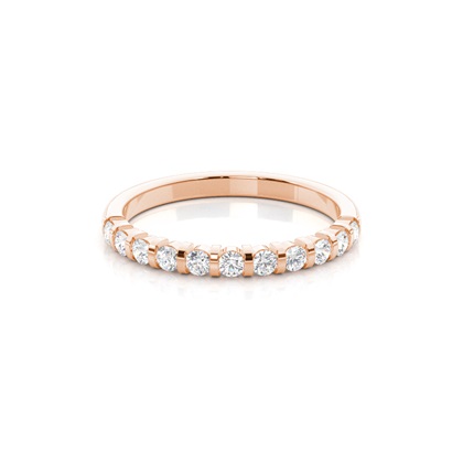 Diamonds Studded Half Eternity Wedding Band