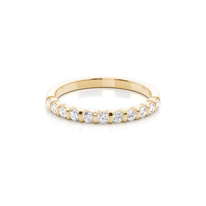 Diamonds Studded Half Eternity Wedding Band