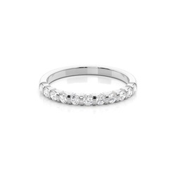 Diamonds Studded Half Eternity Wedding Band