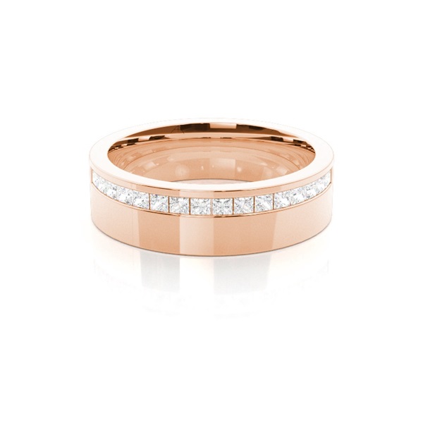 Diamonds Studded Half Eternity Wedding Band
