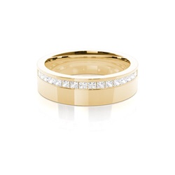 Diamant besetztes Ehering der halben Ewigkeit
