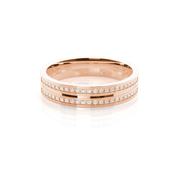 Diamonds Studded Half Eternity Womens Wedding Band