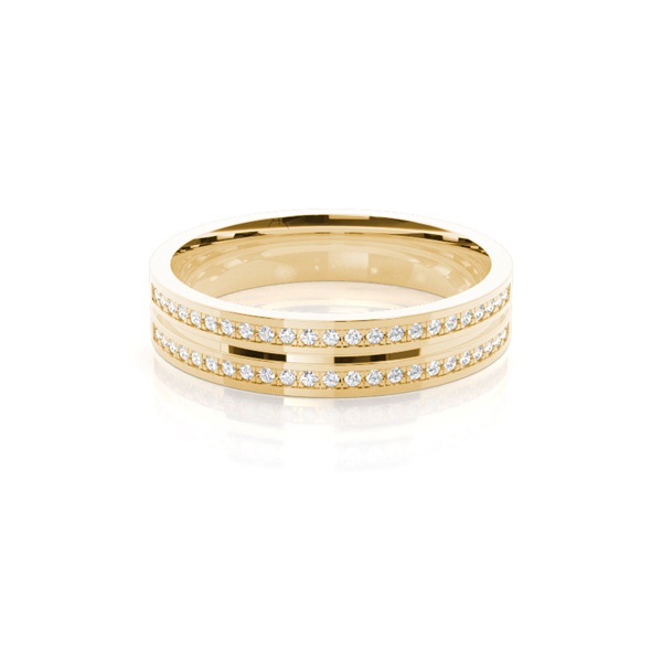 Diamonds Studded Half Eternity Womens Wedding Band