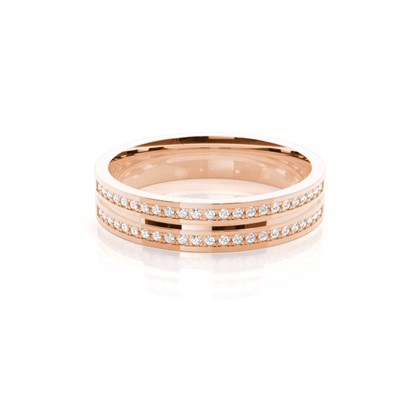 Diamonds Studded Half Eternity Womens Wedding Band