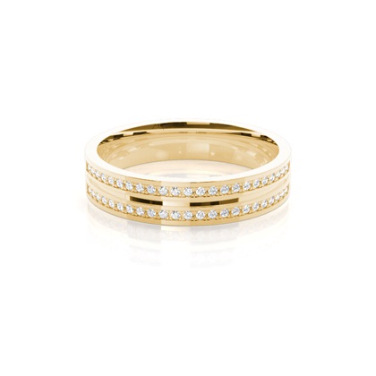 Diamonds Studded Half Eternity Womens Wedding Band