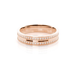 Diamantbesetzter halber Eternity Damen-Trauring