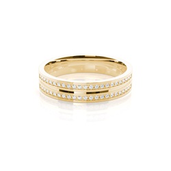 Diamantbesetzter halber Eternity Damen-Trauring
