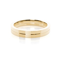 Groove Design Plain Mens Wedding Band