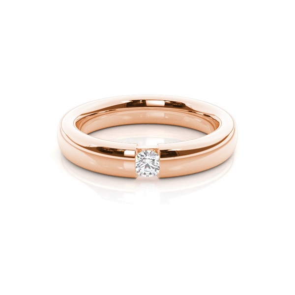Solitaire Diamond Studded Womens Wedding Band