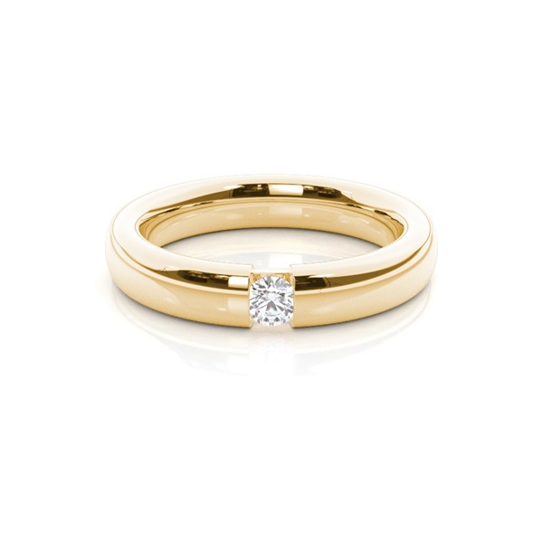 Solitaire Diamond Studded Womens Wedding Band