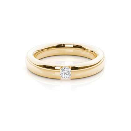 Solitaire Diamond Studded Womens Wedding Band