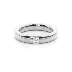 Solitaire Diamond Studded Womens Wedding Band