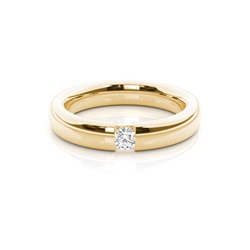 Solitaire Diamond Studded Womens Wedding Band