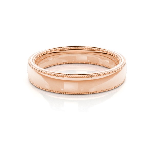 Edge Milgrain Court Profile Comfort Fit Wedding Band