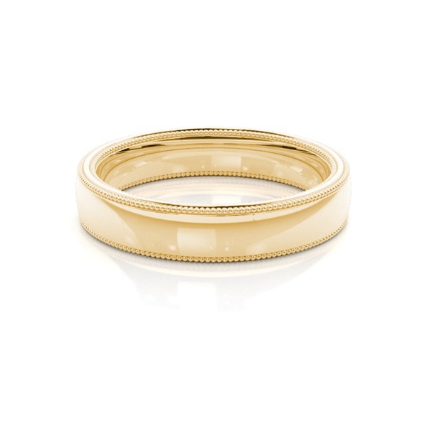 Edge Milgrain Court Profile Comfort Fit Wedding Band
