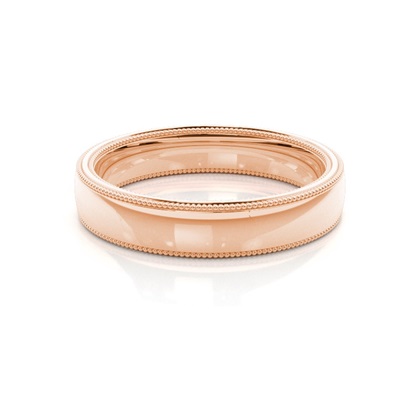 Men's Rose Gold Plain Wedding Rings