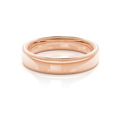 Edge Milgrain Court Profile Comfort Fit Wedding Band
