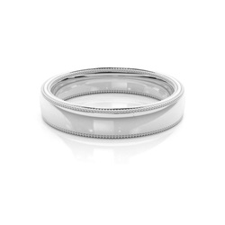 Edge Milgrain Court Profil Komfort fit Ehering