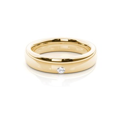 Solitaire Diamond Studded Womens Wedding Band