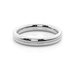 Court Profile Designer Comfort Fit Mens Wedding Band