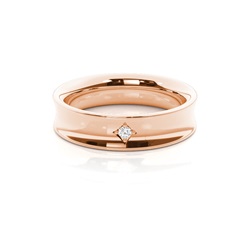 Ehering mit Diamant besetzten Damen mit konkavem Profil